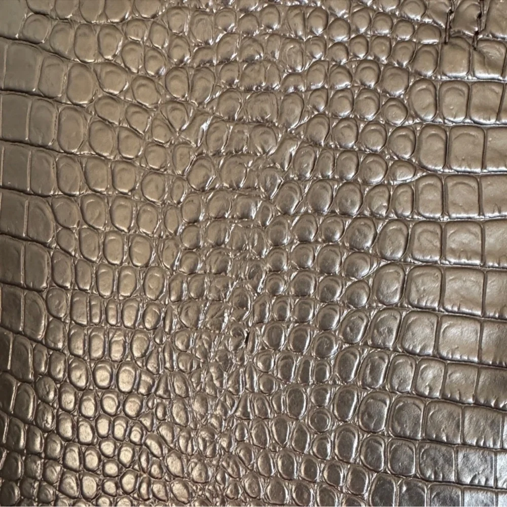 Jimmy Choo Black Croc-Embossed Leather Large Tote with Charm - Picture 10 of 12